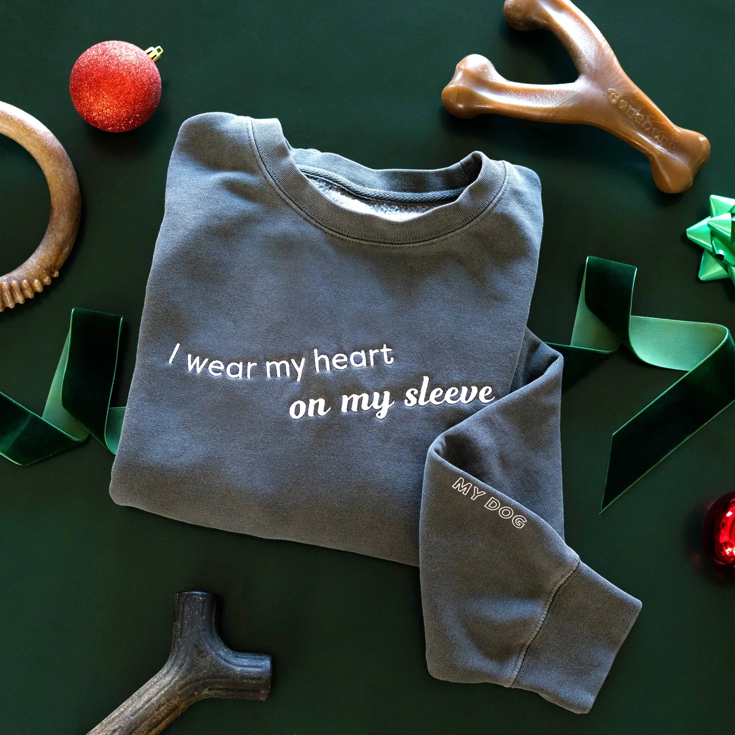 Good Human Heart On My Sleeve sweatshirt grå M