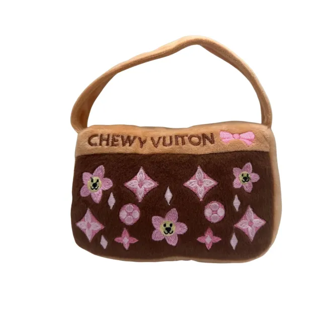 Dog Diggin Designs Chewy Vuiton Brown Blossom hundleksak