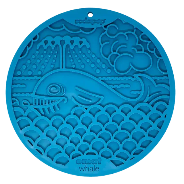 SodaPup Whale eMat slickmatte blå val medium sugkopp