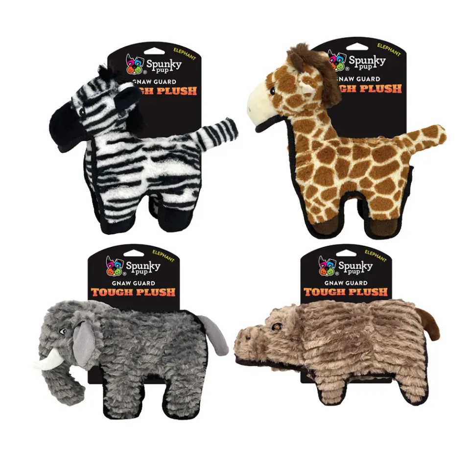 Spunky Pup Tough Plush Triple Stitch mjukisleksak Elefant Regular slitstark