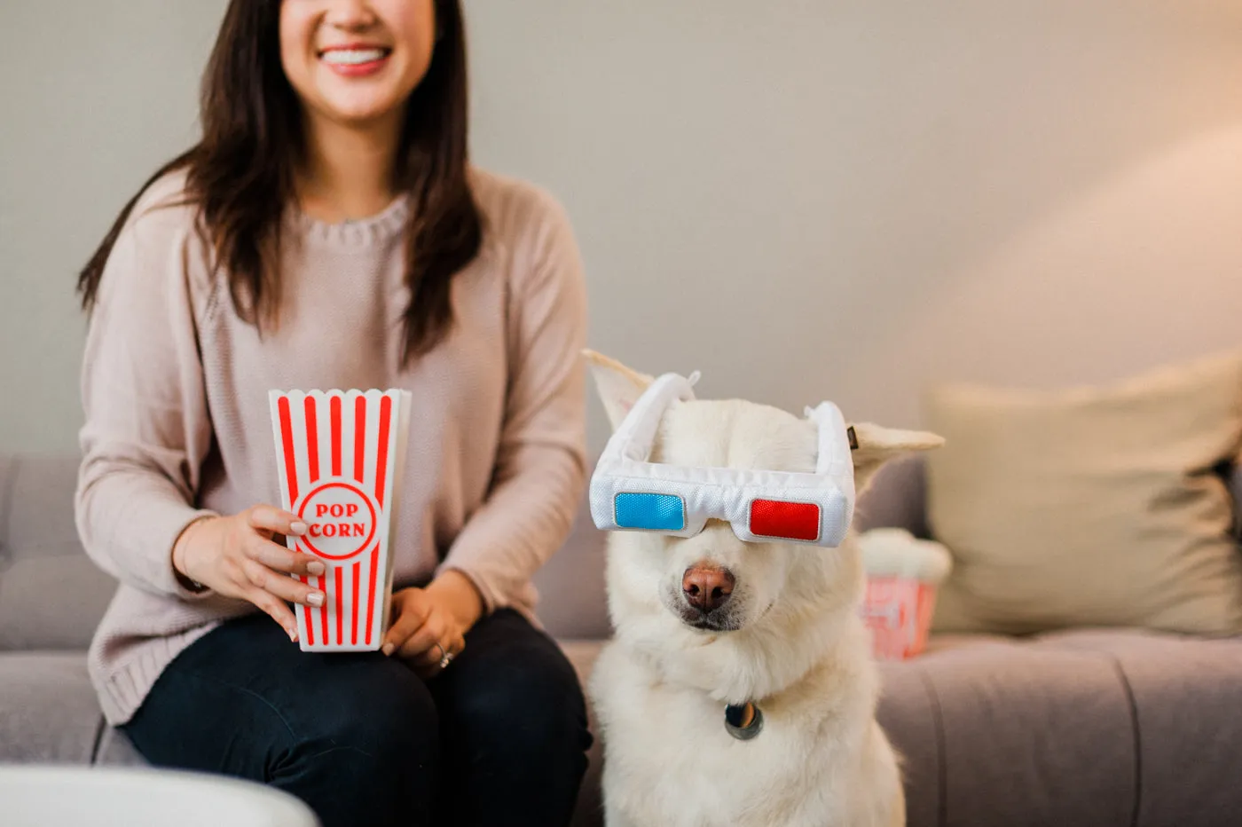 P.L.A.Y. Hollywoof Cinema 3-Dog Glasses hundleksak mjuk med pip