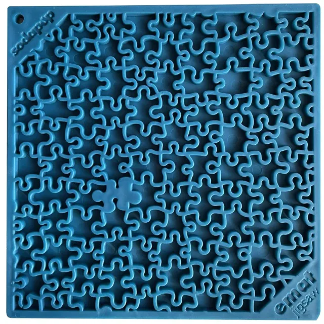SodaPup Jigsaw slickmatta hund blå lugnande