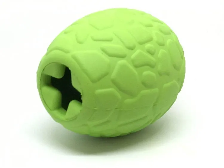 SodaPup Dinosaur Egg hundleksak large grön gummi