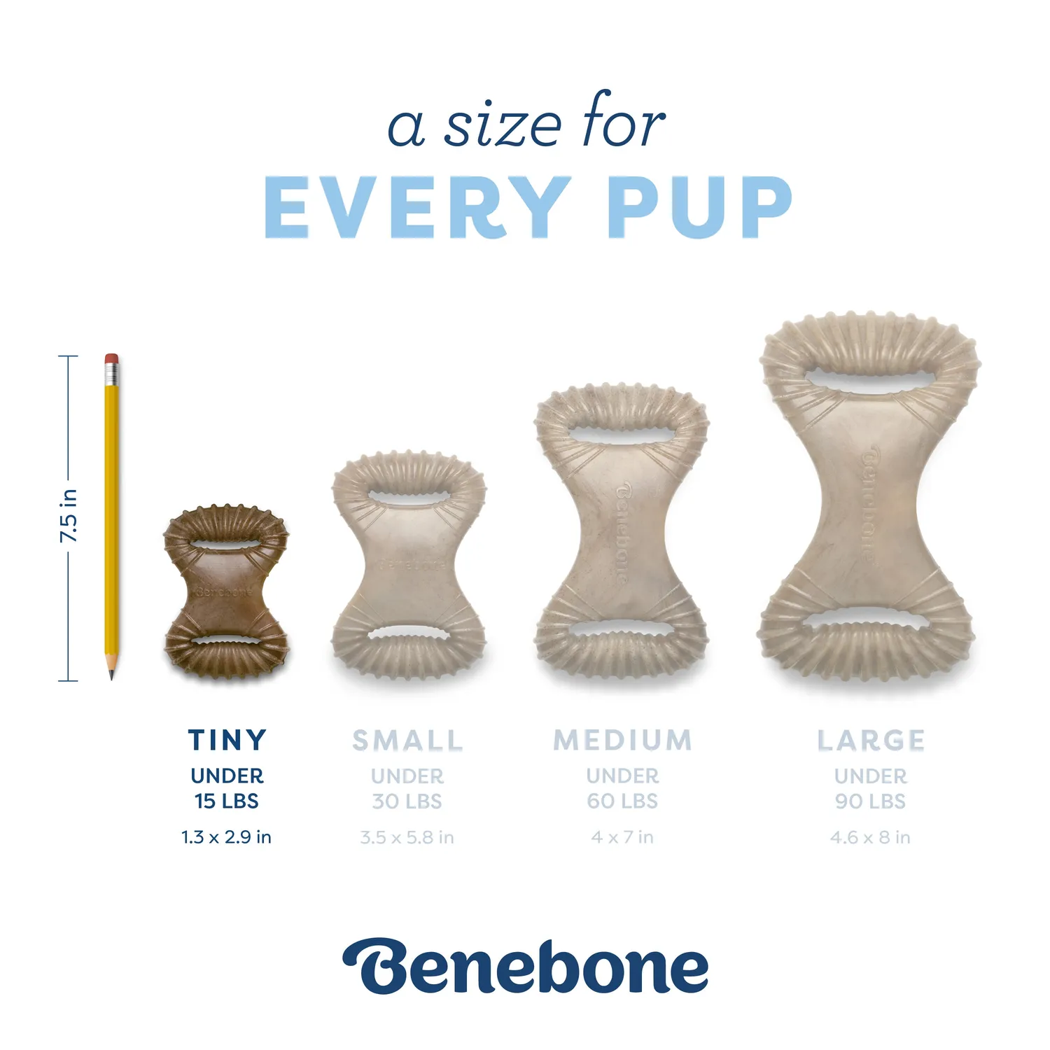 Benebone Puppy Dental Chew tuggben tiny bacon