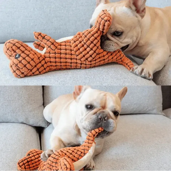 Pawtato Dinosaur mjuk hundleksak manchester pip