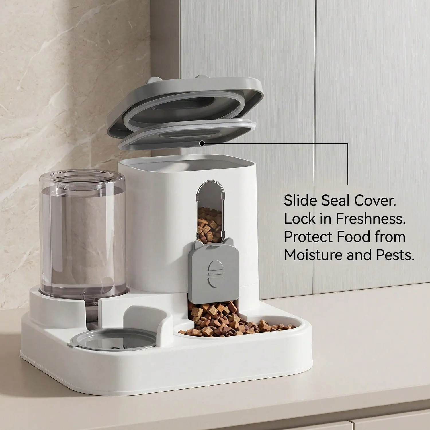 Pawtato Gravity 2-i-1 automatisk foderautomat katt stor