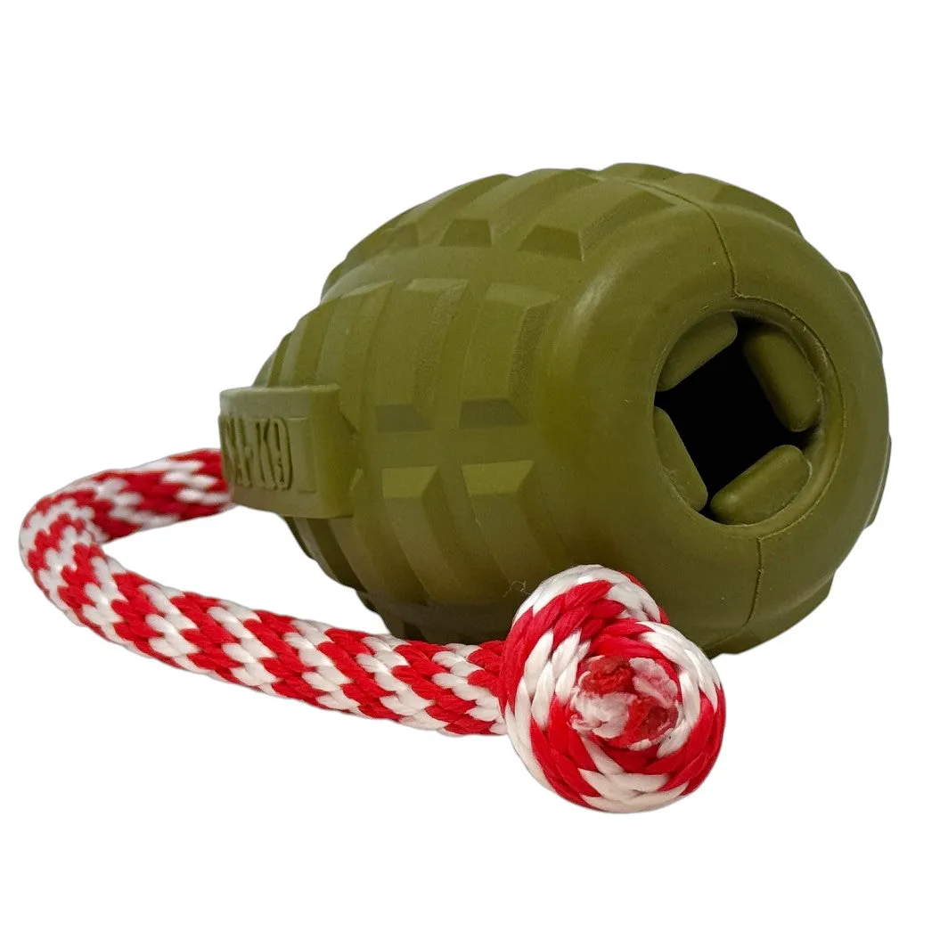 USA-K9 Granat hundleksak gummi large armégrön