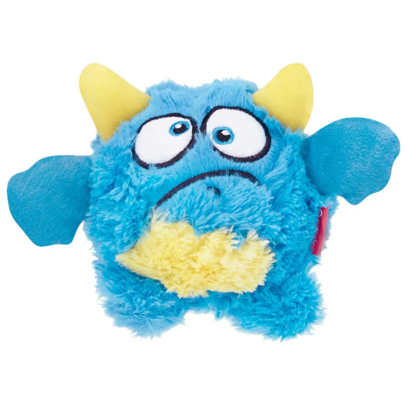 Pawtato Monster boll hundleksak blå 12 cm med pip