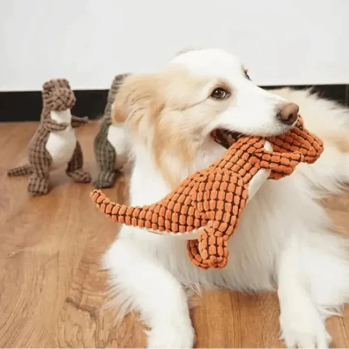 Pawtato Dinosaur mjuk hundleksak manchester pip
