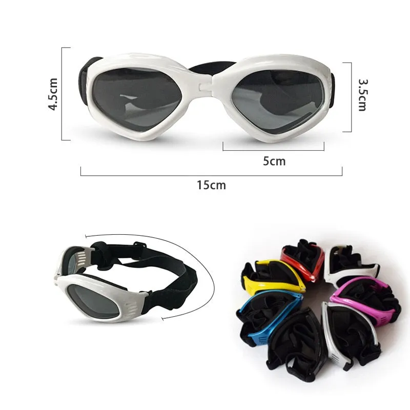 Pawtato Foldable hundglasögon vit solskydd