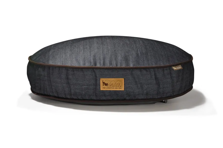 P.L.A.Y. Urban Denim hundsäng M blå tvättbar
