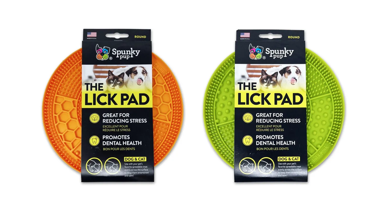 Spunky Pup Lick Pads slickmatta Square orange