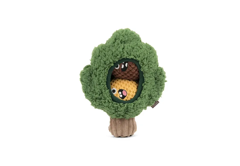 P.L.A.Y. Pine Pals hundleksak gömma godis med pip
