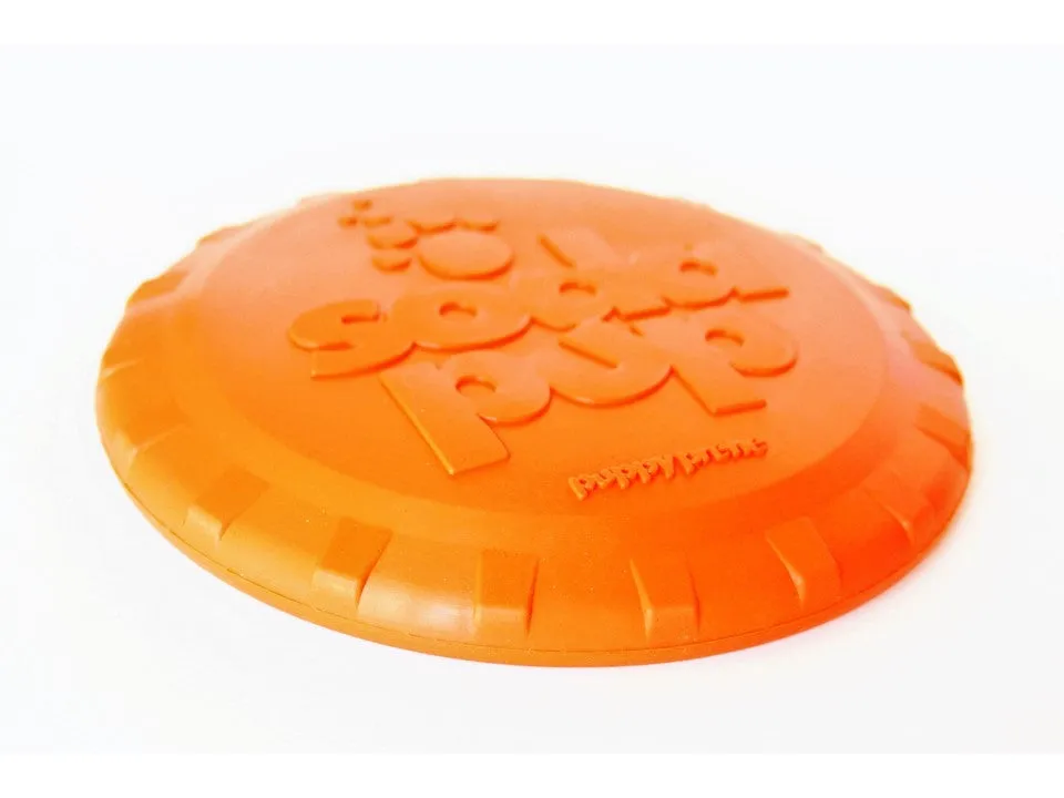 SodaPup Bottle Top Flyer frisbee Large orange naturgummi