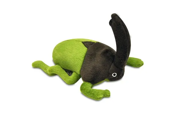 P.L.A.Y. Bugging Out Ryan the Rhino Beetle hundleksak liten grön
