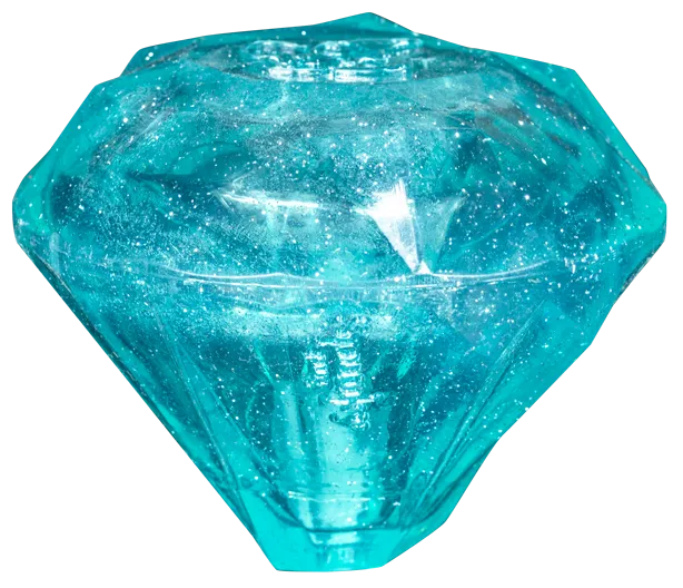 Spunky Pup Squeaky Gems Diamond hundleksak bla med pip
