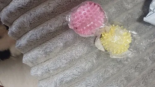 Pawtato Spiky Rubber tuggboll blå 5,5 cm