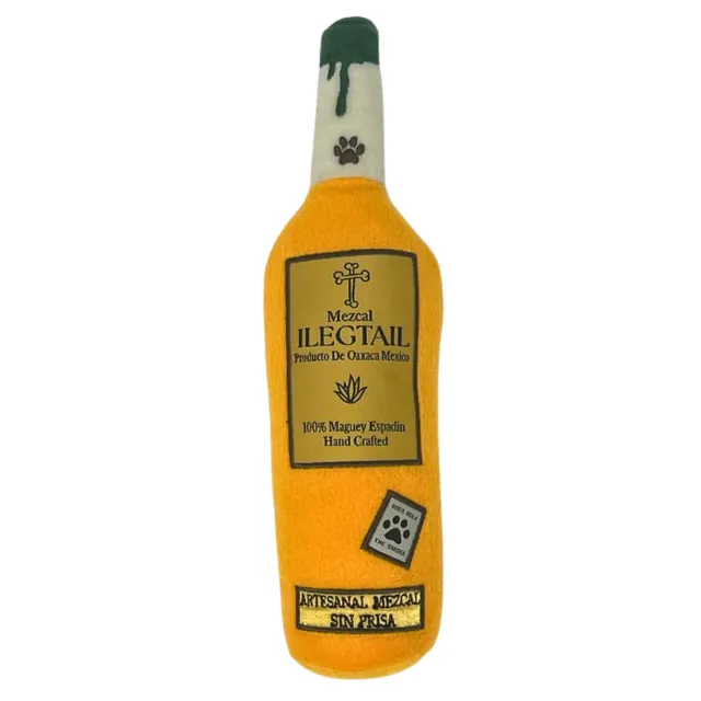 Dog Diggin Designs Ilegtail Mezcal hundleksak flaska med pip