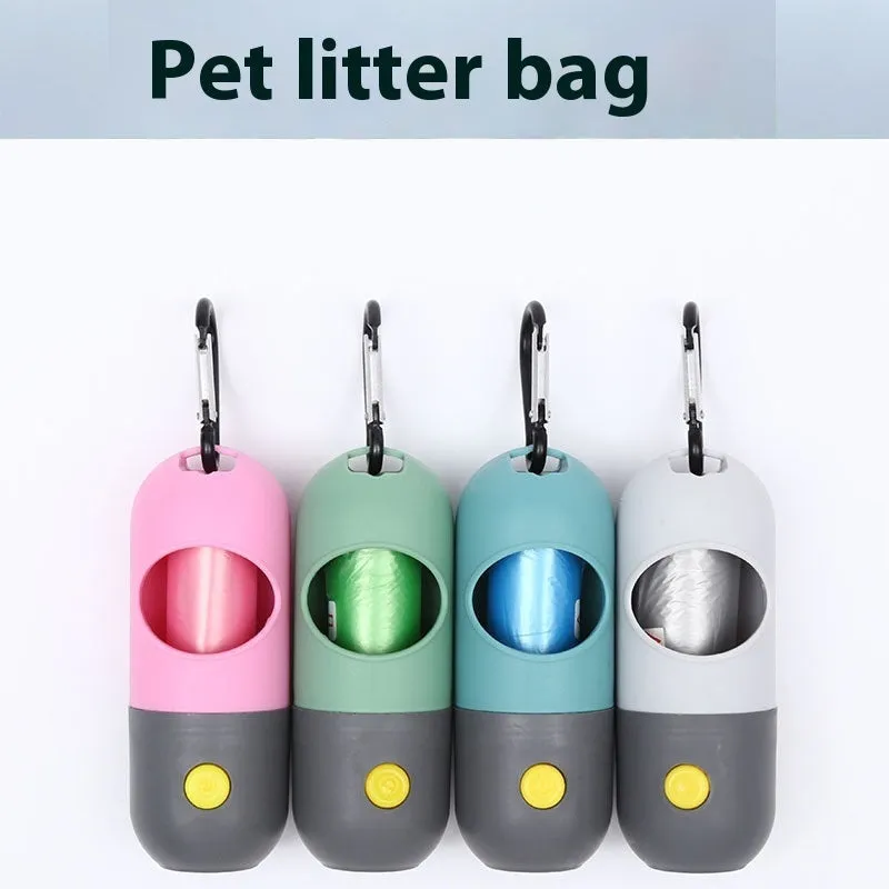 Pawtato LED bajspåsehållare med påsar plast