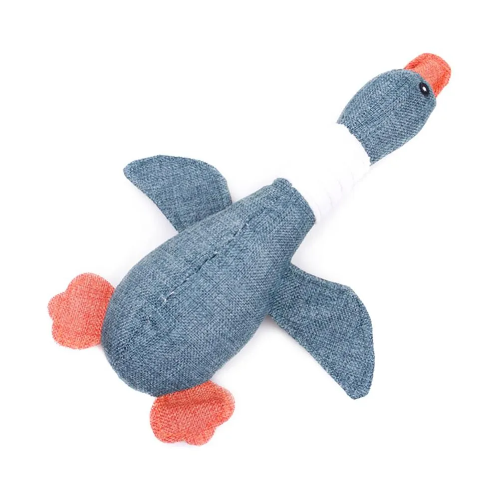 Pawtato Squeaky Plush Goose gosleksak beige pip