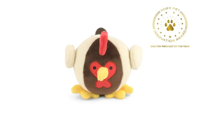 P.L.A.Y. Barnyard Buddies Ryan the Rooster hundleksak large pip