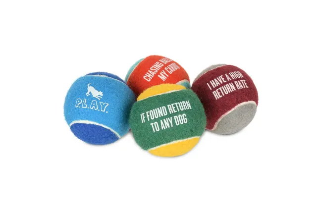 P.L.A.Y. Dog Tennis Balls tennisboll hund 4-pack pip