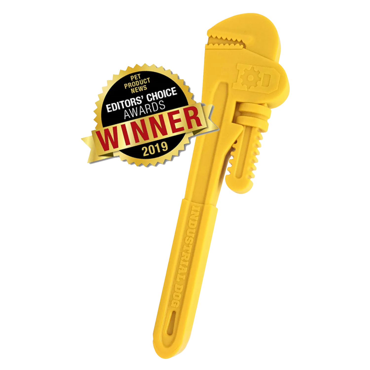 SodaPup Pipe Wrench tuggleksak nylon gul hårda bitare