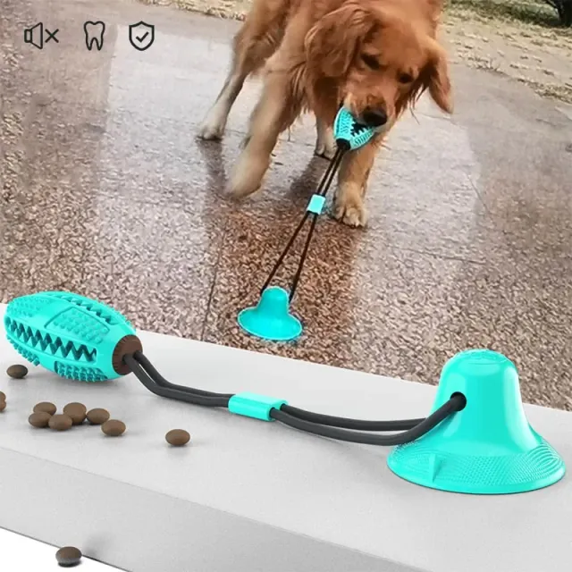 Pawtato Treat Dispensing boll hundleksak med rep