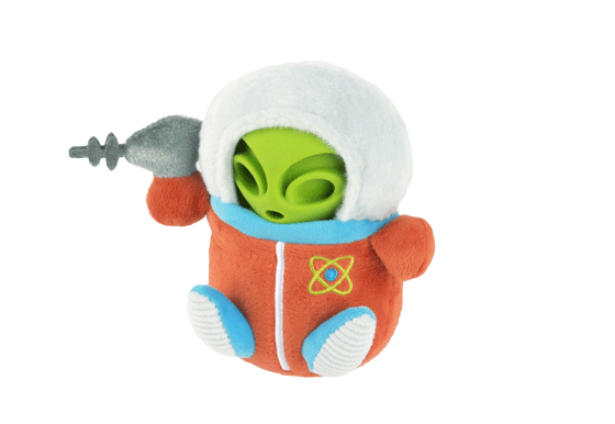 P.L.A.Y. Alien Buddies Astro Explorer hundleksak 2-i-1 tålig