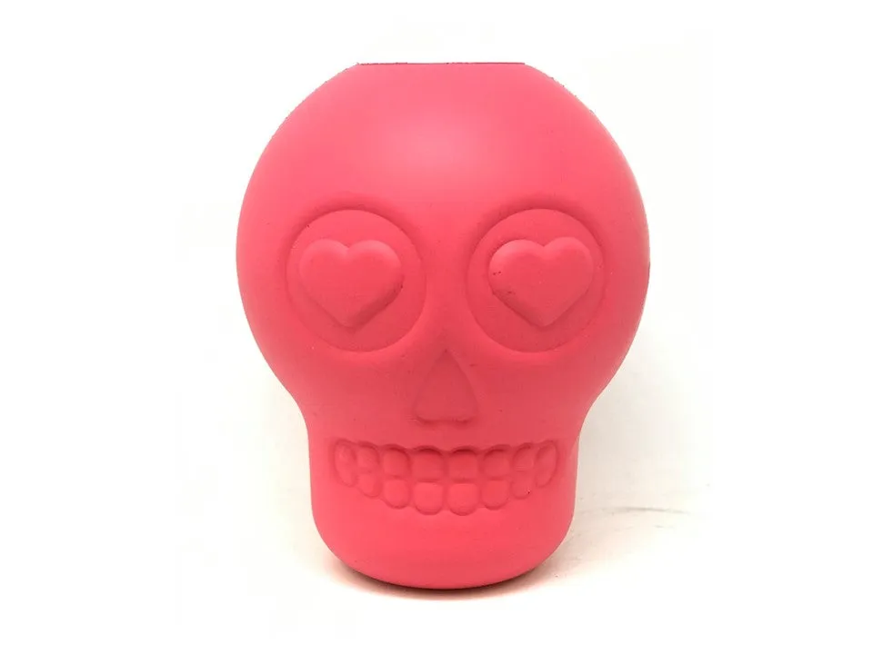 SodaPup Sugar Skull tuggleksak gummi rosa large