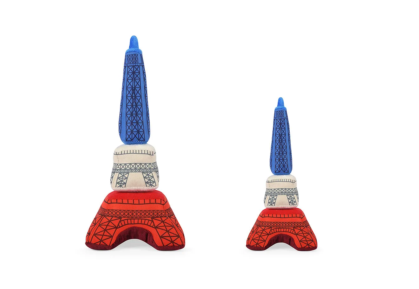 P.L.A.Y. Totally Touristy Eiffel Tower hundleksak pip mjuk