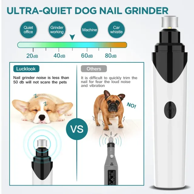 Pawtato Quiet Nail Grinder kloslip små hundar USB