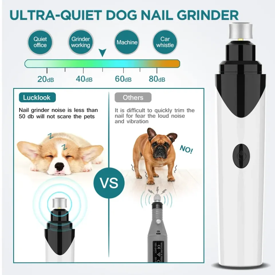 Pawtato Quiet Nail Grinder kloslip små hundar USB