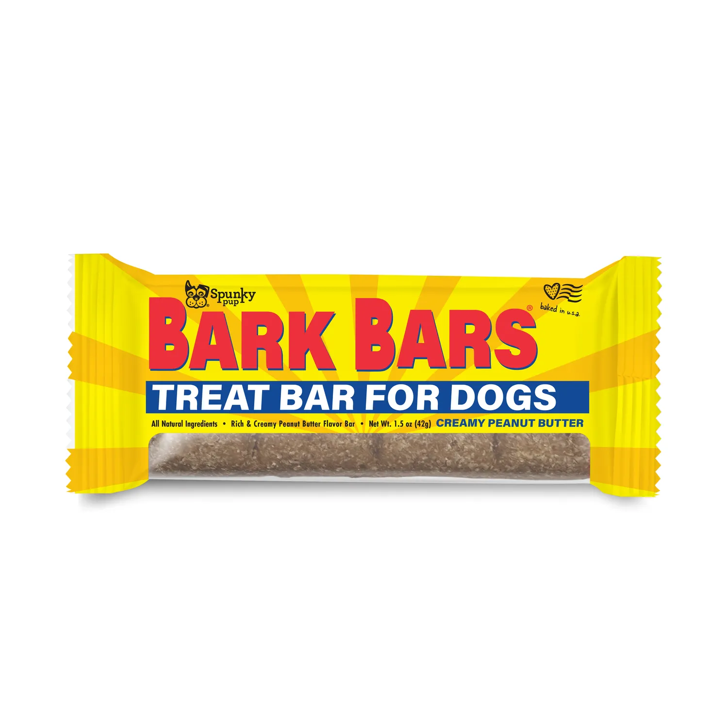 Spunky Pup Treat Bars hundkex jordnötssmör