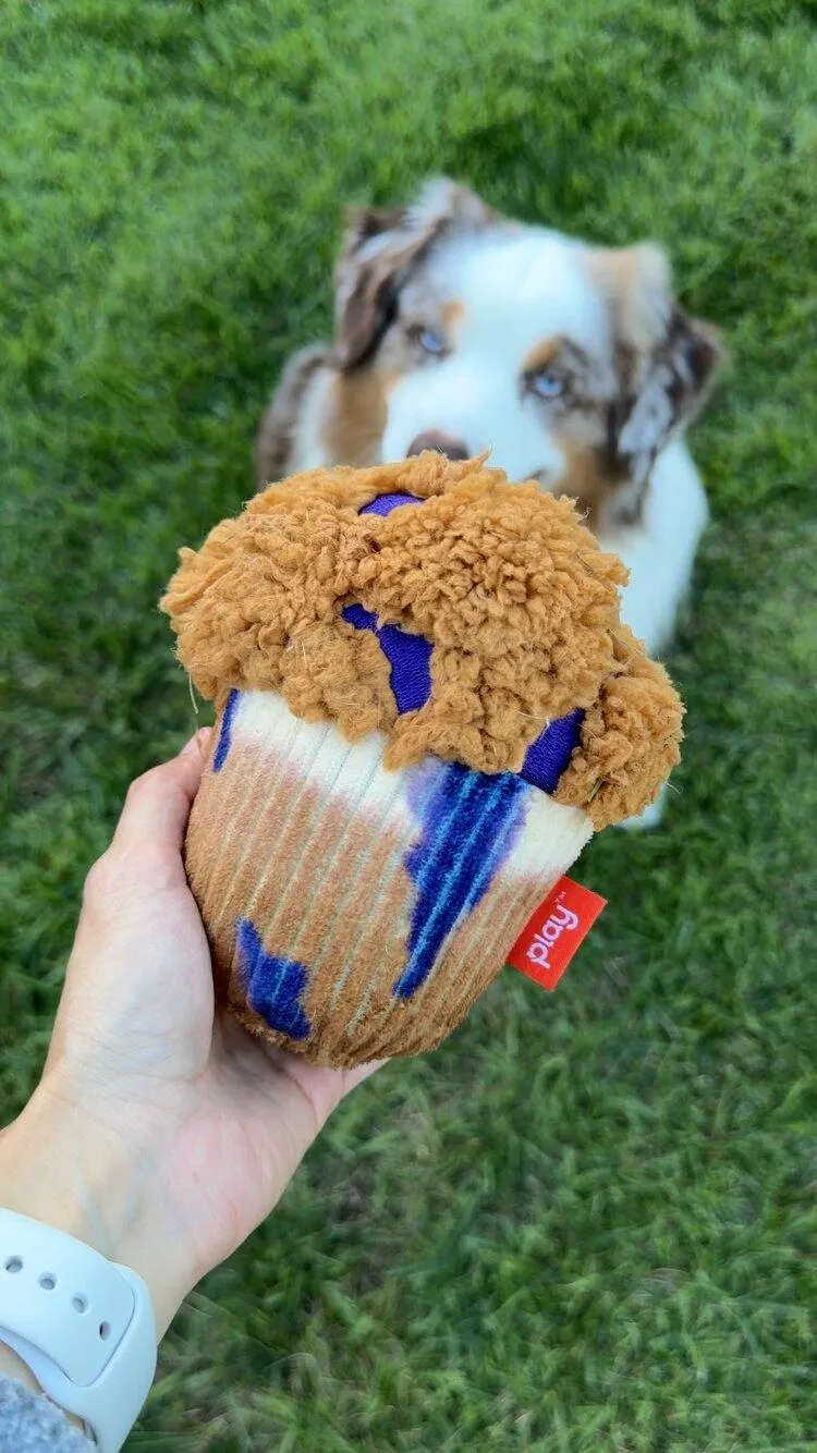 P.L.A.Y. Berry Blast Muffin hundleksak 2-i-1 godisgömma