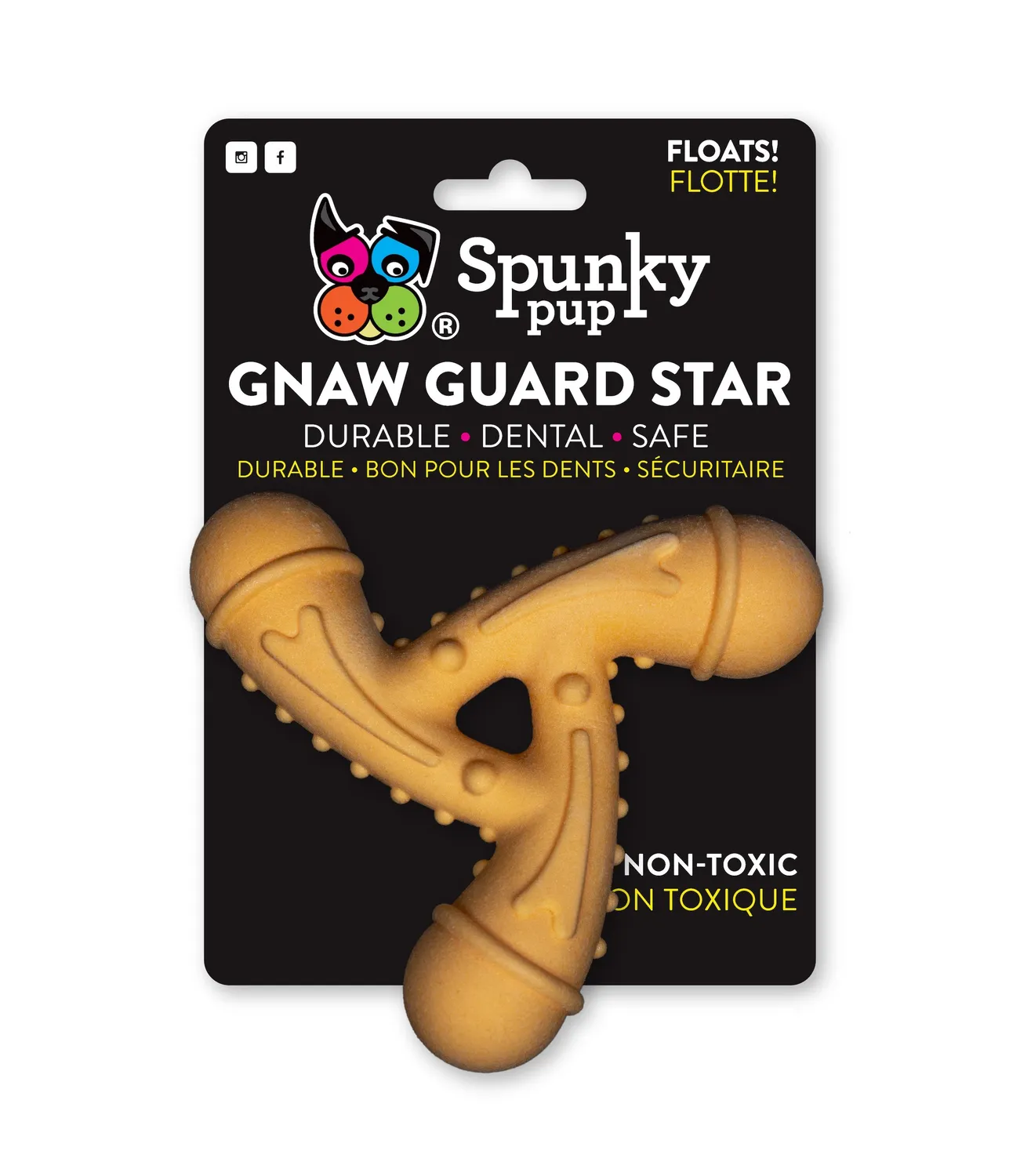 Spunky Pup Gnaw Guard hundleksak liten ring grön flytande