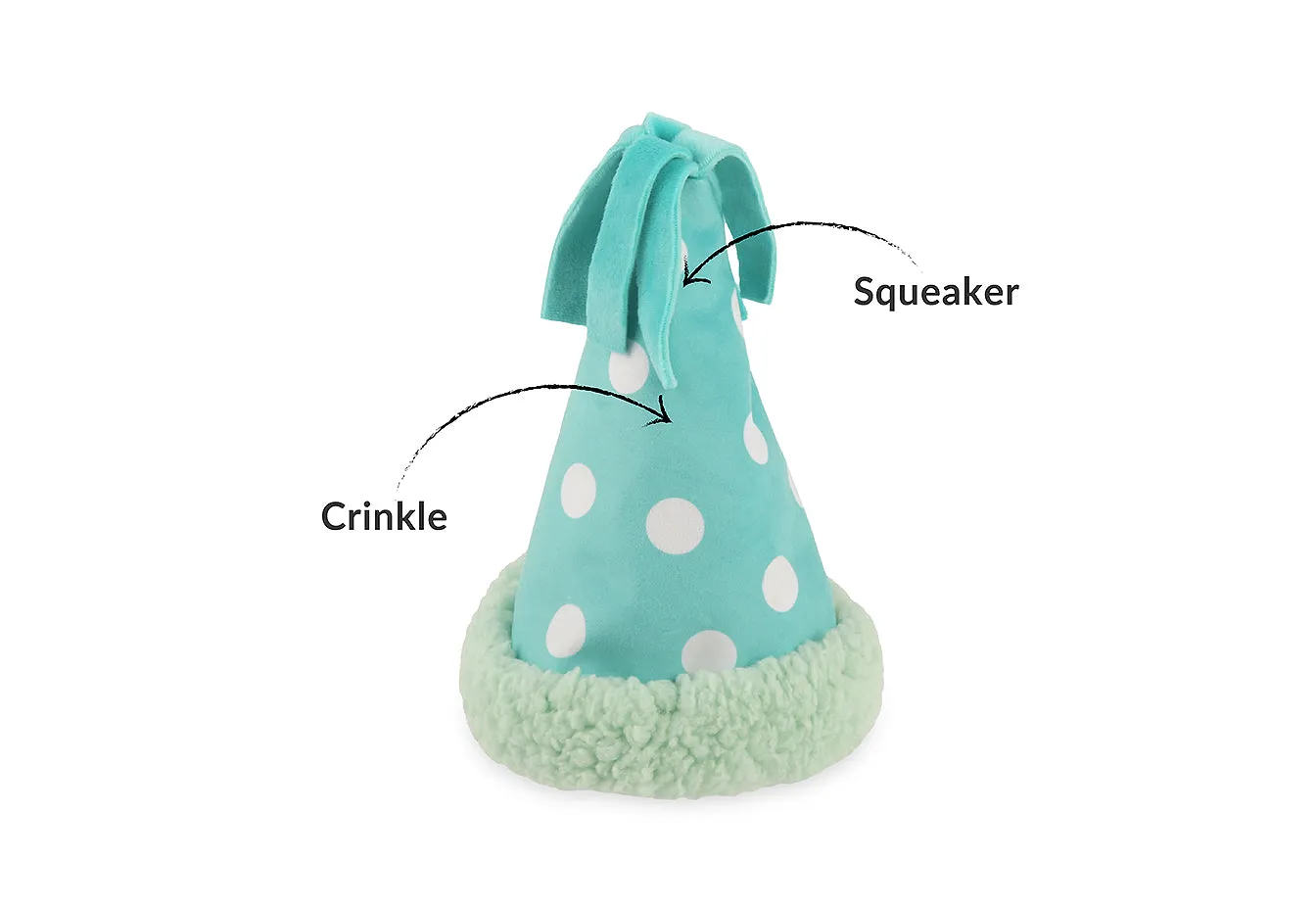 P.L.A.Y. Party Animal Yappy Party Hat hundleksak med pip