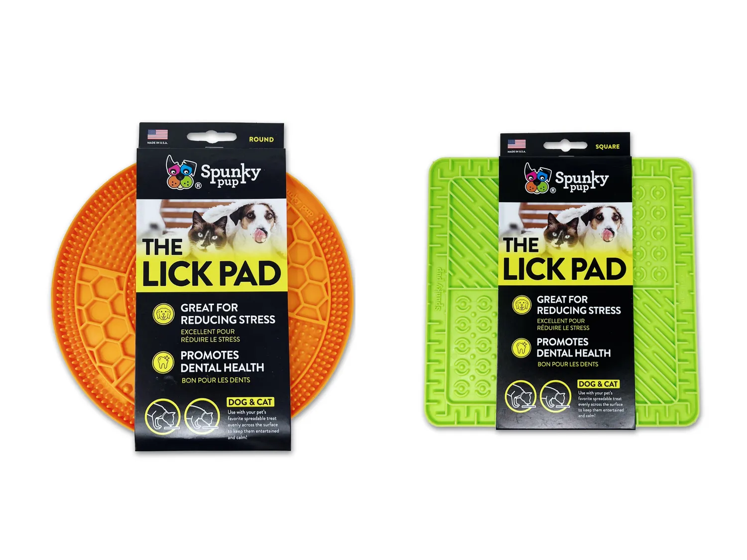 Spunky Pup Lick Pads slickmatta Square orange
