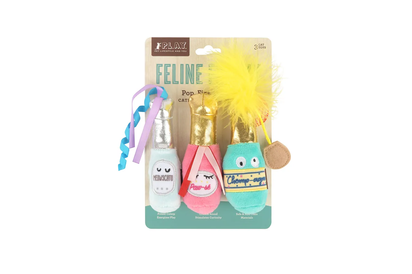 P.L.A.Y. Feline Frenzy Pop Fizz Meow kattleksak 3-pack