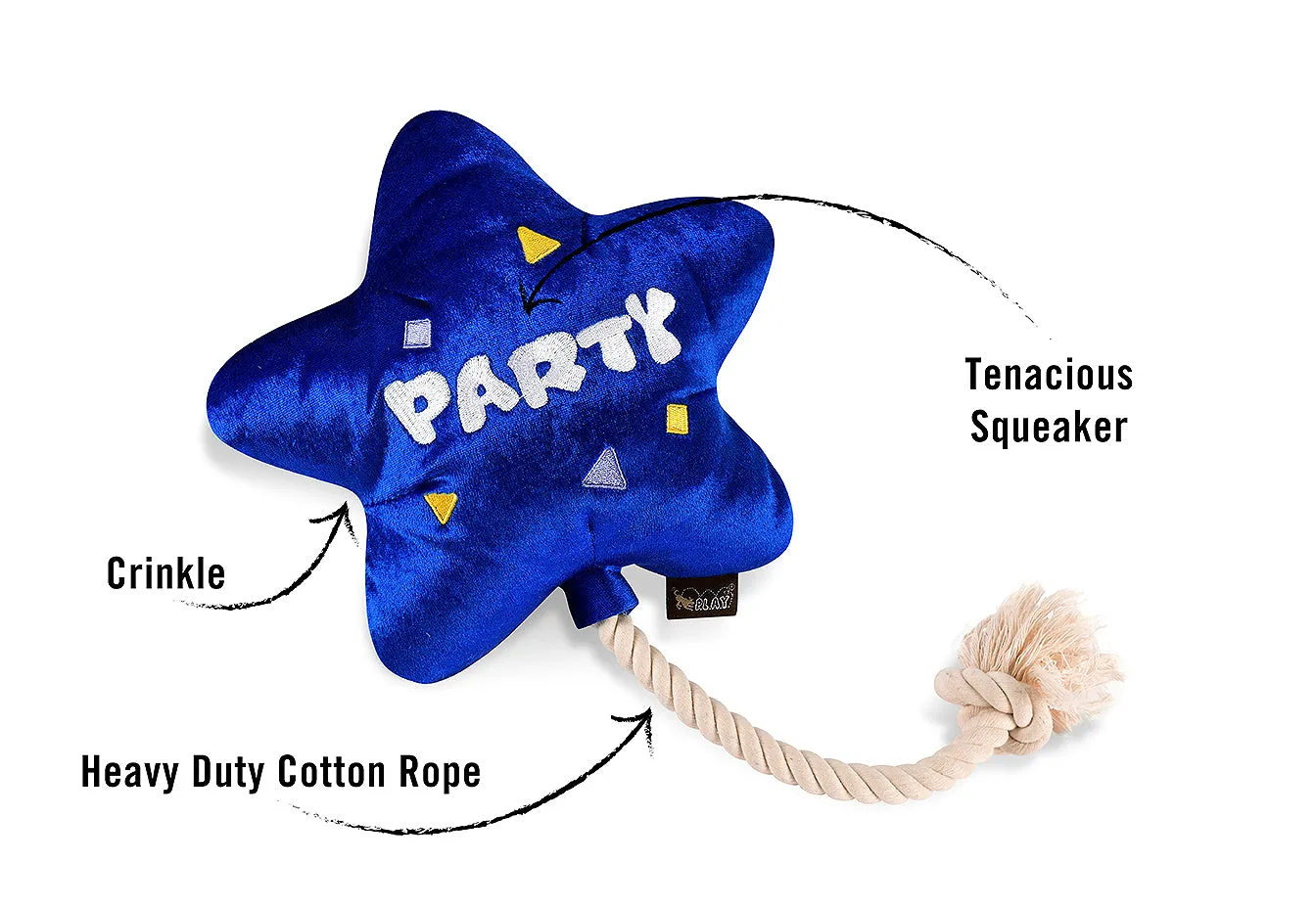 P.L.A.Y. Party Time Collection mjuka hundleksaker set 5 pip