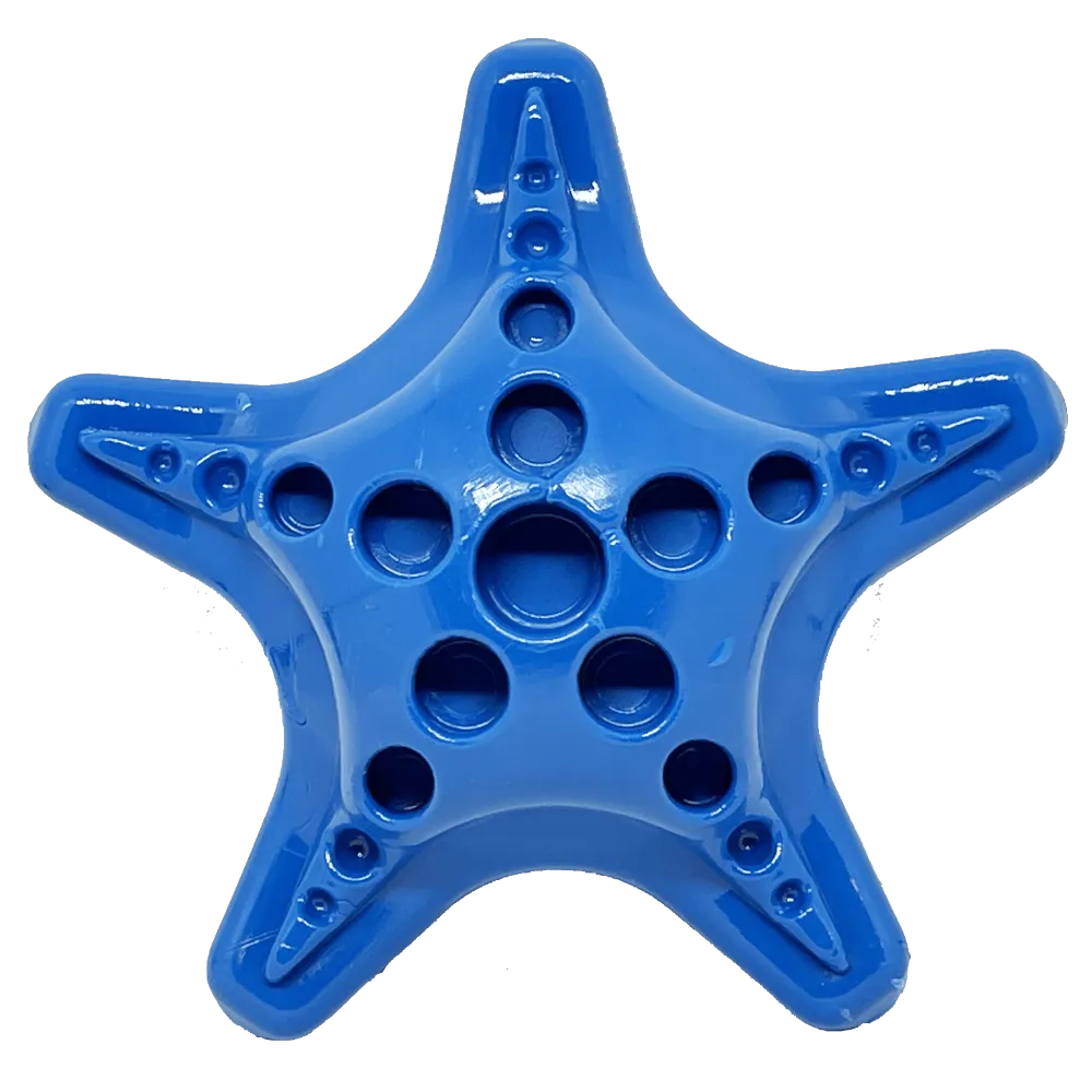 SodaPup Starfish nylon tuggleksak blå för starka tuggare