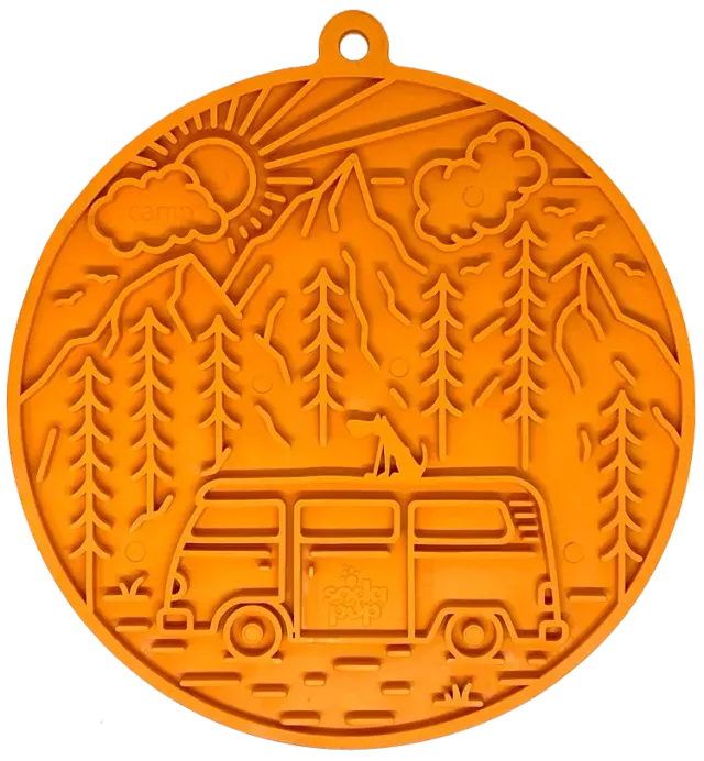SodaPup Camp slickmatta orange husbil sugkopp