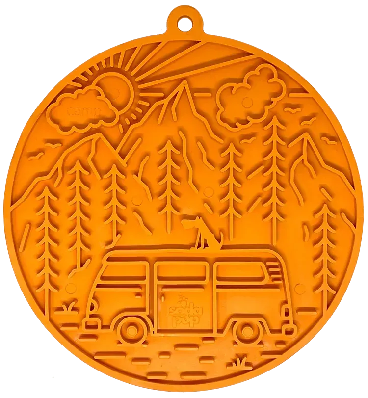 SodaPup Camp slickmatta orange husbil sugkopp