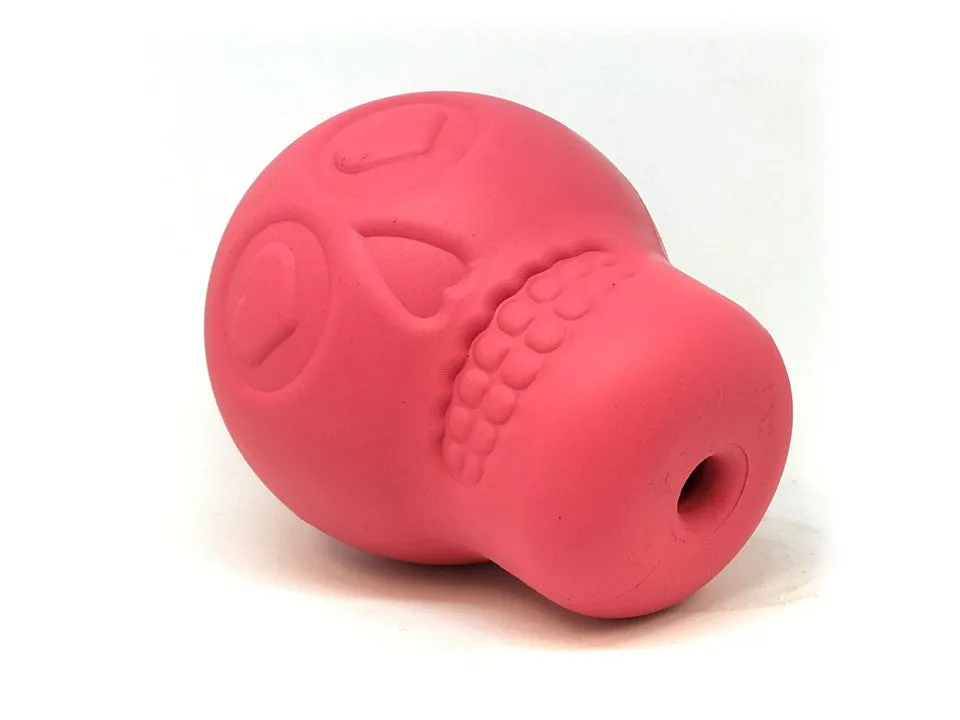 SodaPup Sugar Skull tuggleksak gummi rosa large