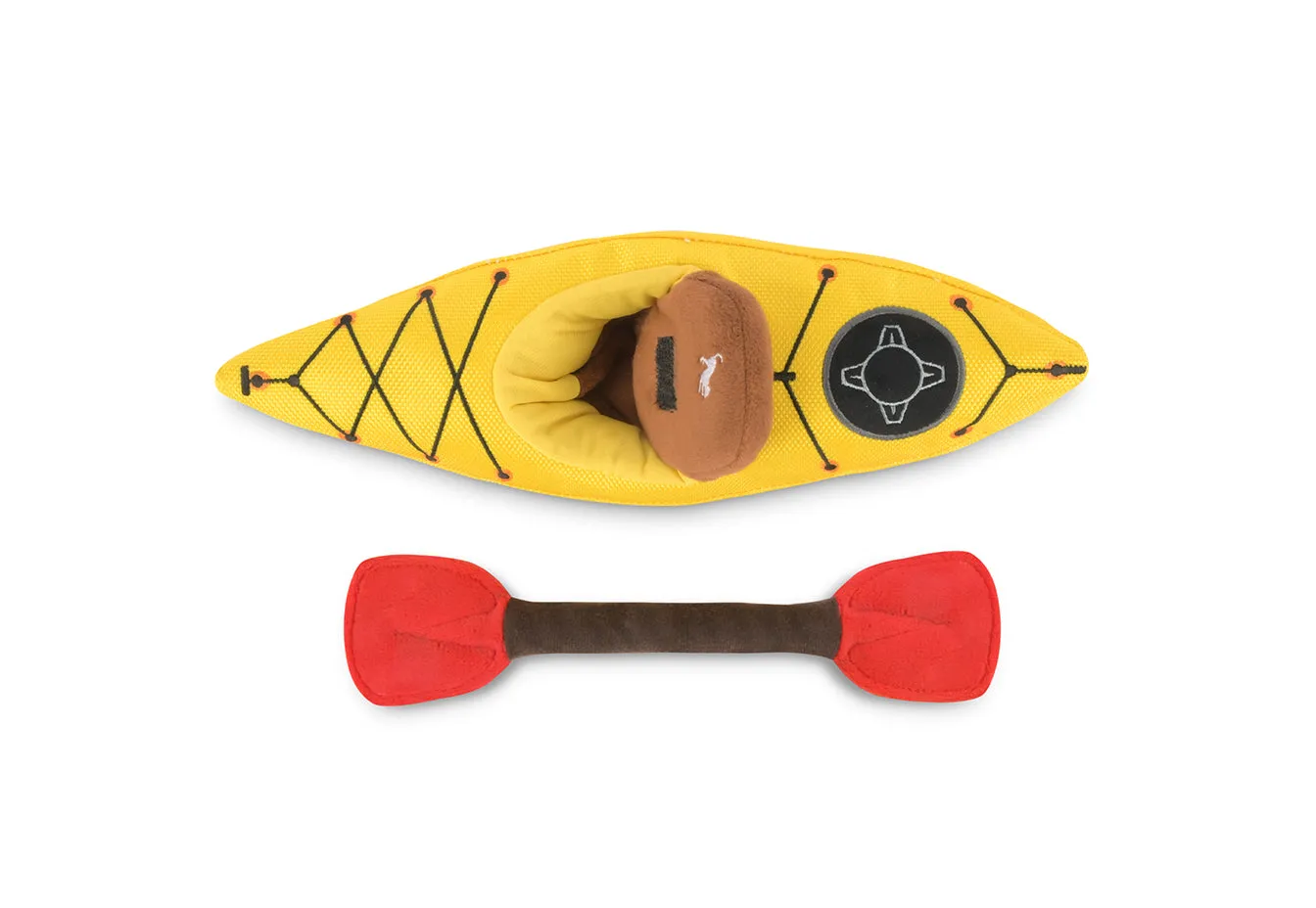 P.L.A.Y. Camp Corbin K9 Kayak hundleksak gul med pip