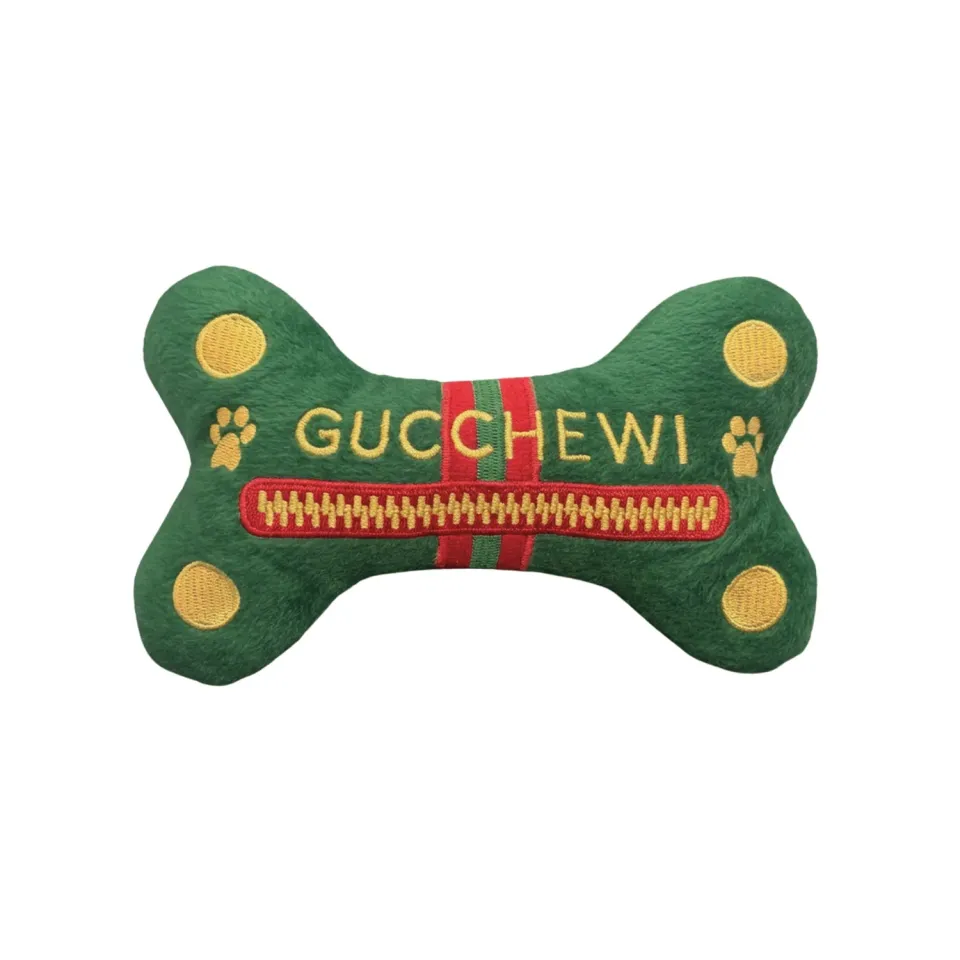 Dog Diggin Designs Gucchewi Verde Foresta ben hundleksak grön