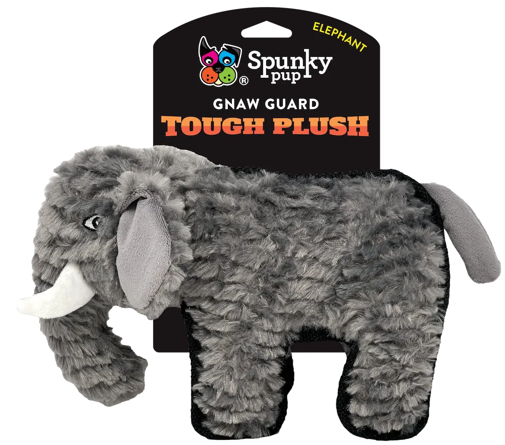 Spunky Pup Tough Plush Triple Stitch mjukisleksak Elefant Regular slitstark