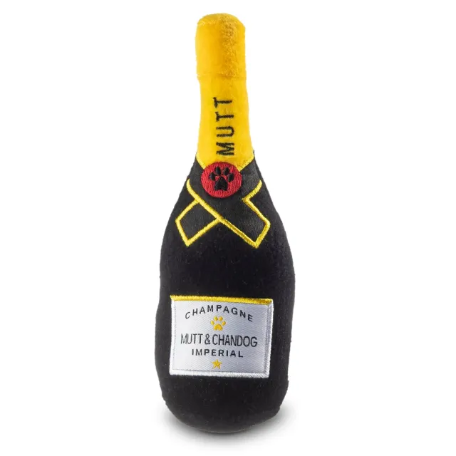 Dog Diggin Designs Mutt & Chandog Champagne hundleksak flaska