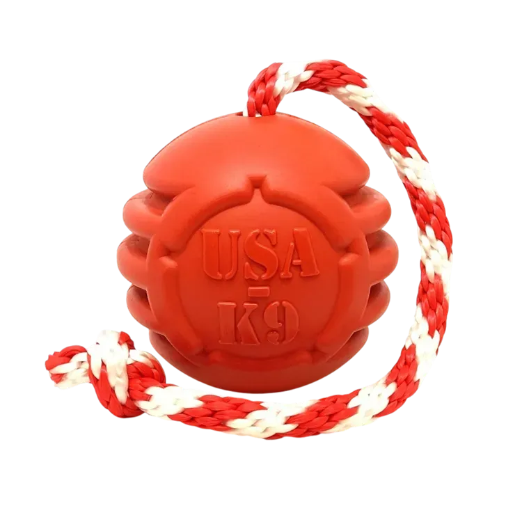 SodaPup USA-K9 Stars and Stripes gummiboll Large röd