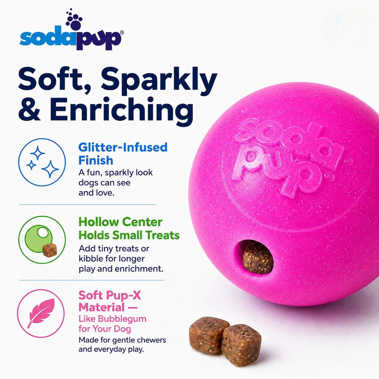 SodaPup Princess Pack tuggleksak 2-pack rosa flytande